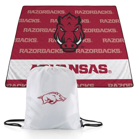 Picnic Time Family Of Brands NCAA Arkansas Razorbacks Impresa Picnic Blanket - Lightweight Beach Blanket - Machine Washable 819-01-999-036-0