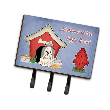 Carolines Treasures Dog House Collection Shih Tzu Silver & White Leash or Key Holder CA65782