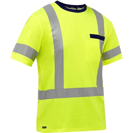 Bisley ANSI Type R Class 3 Short Sleeve Shirt with X-Back 313M1118X-Y/S