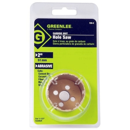 Greenlee 51mm Hole Saw Carbide Grit, Pk2 725-2