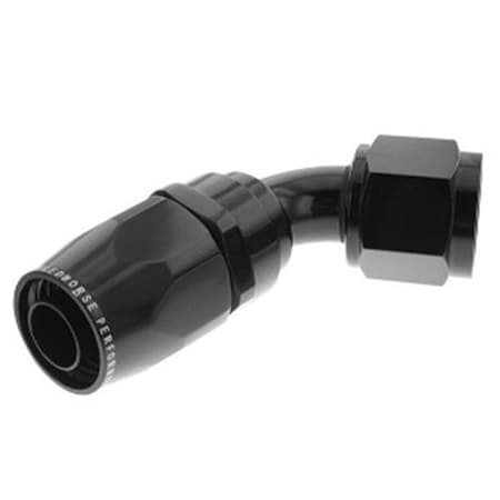 Redhorse 60 deg Swivel Seal 6 AN Female Aluminum Hose End, Black R1J-1060062