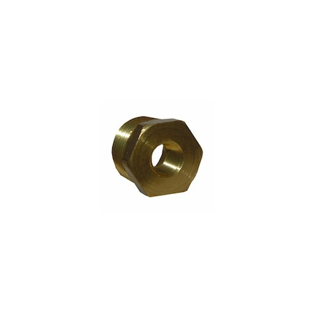 Larsen Supply Co. Pipe Fitting, Reducing Hex Bushing, Lead-Free Brass, 3/8 Male x 1/4-In. FPT 17-9245