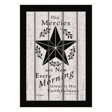 Homeroots His Mercies are New Every Morning 1 Black Framed Print Wall Art 416175