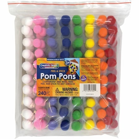 Creativity Street Peel + Stick Poms, 480PK AC813001