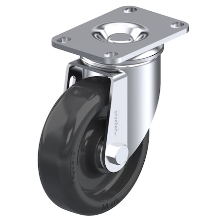 Pegasus Cstr, Swivl Plte, Blck Polypropyln, 230 lb. P12S-PB035D-12