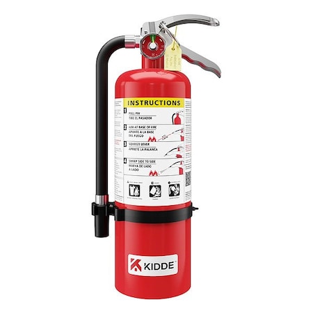 Kidde Fire Extinguisher, Steel Cylinder, ABC 21033504