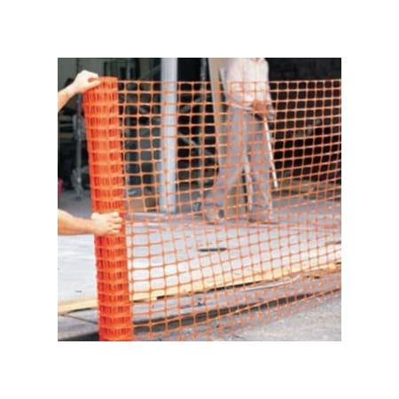 Anchor Brand Safety Fence, 4 ft x 100 ft, Polyethylene, Orange, Chain Link Style 101-FEN1009