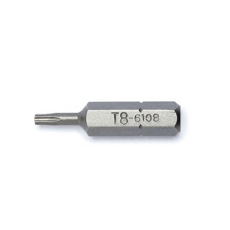 Genius Tools 283008 / 1/4in Hex Shank, T-8 Star Screwdriver Bit 30mmL 6108