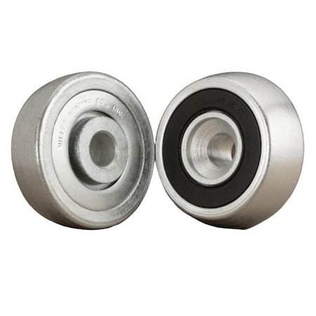 Miller Bearing Conveyor Bearing, Flanged ABEC Precision Heavy Duty, Carbon Steel, 0.4375 in Bore Dia., Hex Bore R-2375-8CV-O