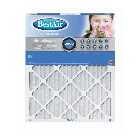 Ppa Industries 20x25x1 MERV13 Pleated Air Filter B1-2025-13-6