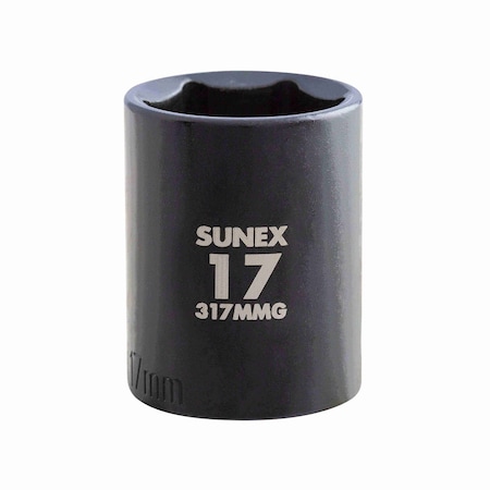 Sunex 3/8 in Drive 17Mm Magnetic Impact Socket 317MMG