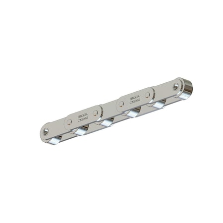 Senqcia Inspire Series SBR Conveyor Series Double Pitch Riv Lg, 10 ft OAL, 2 P, 1-1/8 Dia x 5/8 W, 304SS C2082SSRB