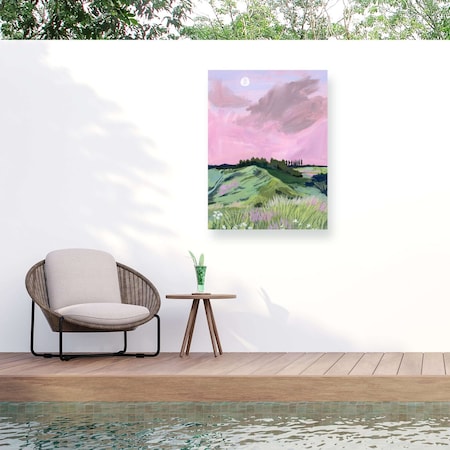 Trademark Fine Art Outdoor Canvas Art Sarah Gesek Morning Calm Wall Art for Patios, or Gardens 1X30924-OC1824WR