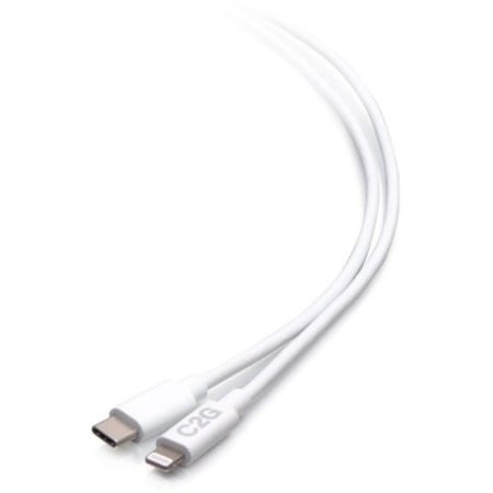 C2G 3FT.9M USB C TO LIGHTNING CABLE WHITE C2G54558