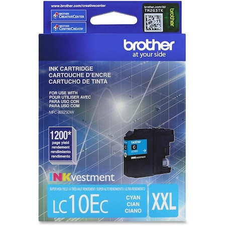 Brother Super High Yield XL Cyan Ink Cartridge LC10EC