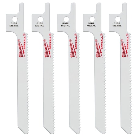 Milwaukee Tool 3-5/8" 14 TPI SUPER SAWZALL Blade (5 PK) 48-00-5162