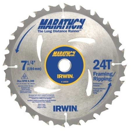 Irwin SAW BLADE 7-1/4" 24 TEETH 5/8" ARBOR-EA HN14030