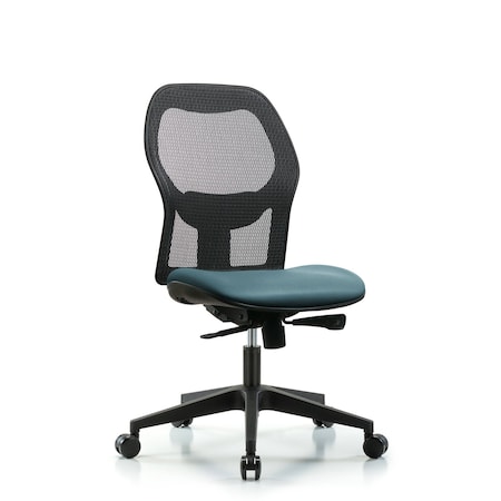 Blue Ridge Ergonomics Mesh Back Chair, Storm Seat, Casters BR-EXE-VMDHCH-RG-H0-A0-RC-8822