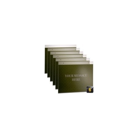 Officemate Horizontal Sign Holder, 11in W x 8.5in Height, 11in Holding W x 8.50in Holding Height, 6PK 23061