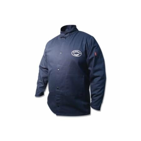 Caiman 3000 Flame Resistant 9 oz Cotton Coat/Jacket, 3X-Large, Navy, 33 in L 607-3000-3XL