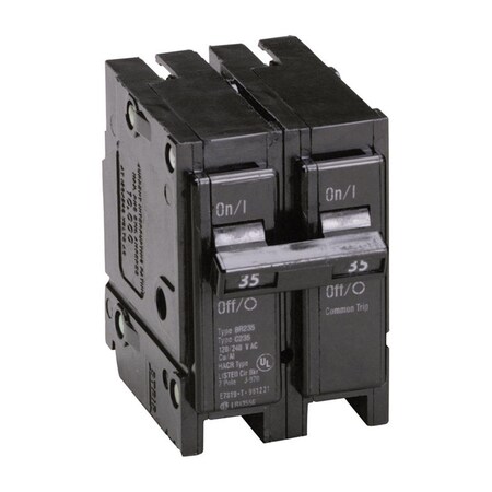 Boombox 35A Plug In 2-Pole Circuit Breaker - Not Interchangeable with Square D Homeline Panels BO3325759