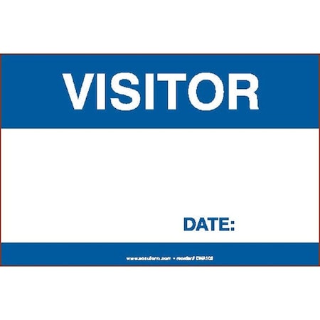 Accuform VISITOR BADGE ROLL LABELS 2 in X 3 in UNIT DNA102