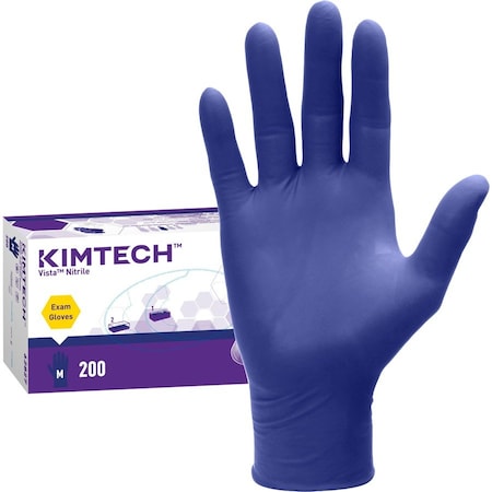 Ansell Kimtech, Disposable Gloves, 4.7 mil Palm, Nitrile, Powder-Free, M, 200 PK, Blue 62827