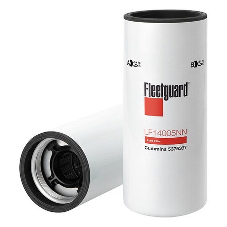 Fleetguard Oil Filter, Spin-On, Plastic LF14005NN