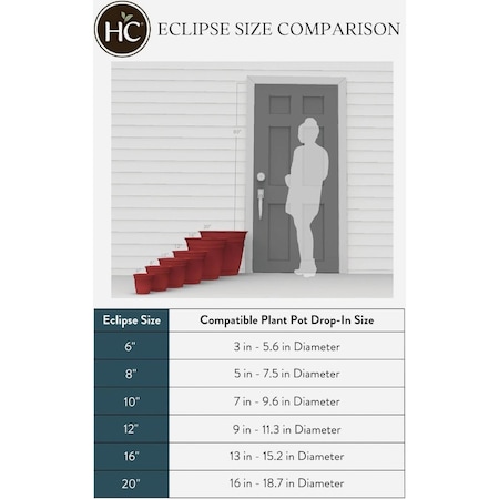 Hc Companies Eclipse 6'' Cottage Stone Planter ECA06000A02