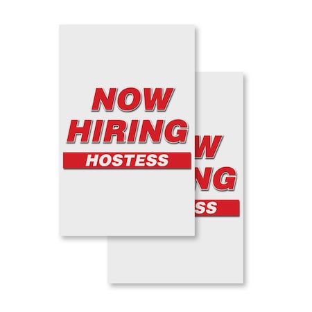 Signmission Hostess, Vinyl Decals Only 24 Inch x 36 Inch, Vinyl Decal, 2PK DSB-2436-2PACK-HOSTESS