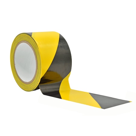 Wod Tape Laminated PVC, Black/Yellow, 3 inch (72mm) W., 9 mil Thickness, 16 PK WOD VSWT369L-03000-16-36-BY