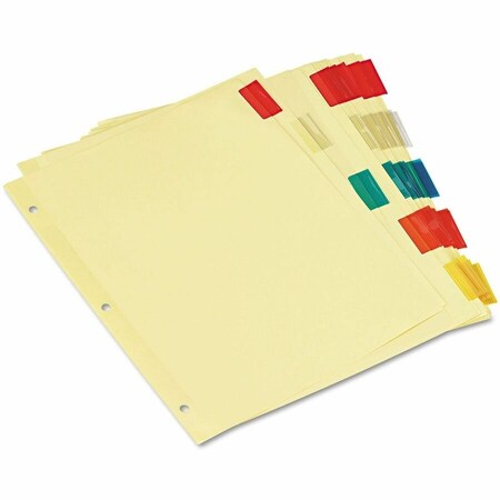 Universal Conomical Insertable Index, Multicolor Tabs, 5-Tab, Letter, Buff, 6 Sets/Pack UNV21870***