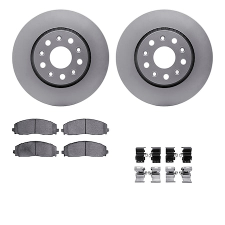 Dynamic Friction Co DFC GEOSPEC Coated Rotor- Heavy Duty Brake Pad includes Hardware 4412-42031