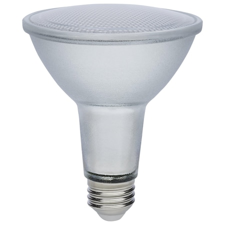 Satco 12 Watt Econo LED PAR30LN 3000K 35 Degree Beam Angle Medium Base 120-277 Volt Silver Finish S11497