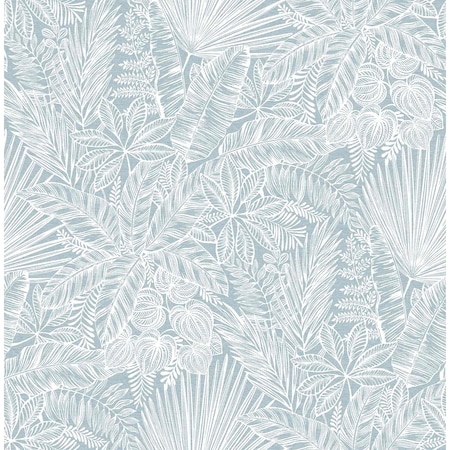 A-Street Prints Vita Blue Botanical Wallpaper 4120-26802