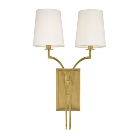 Hudson Valley Lighting Glenford 2 Light Wall Sconce 13 In. Aged Brass 3112-AGB