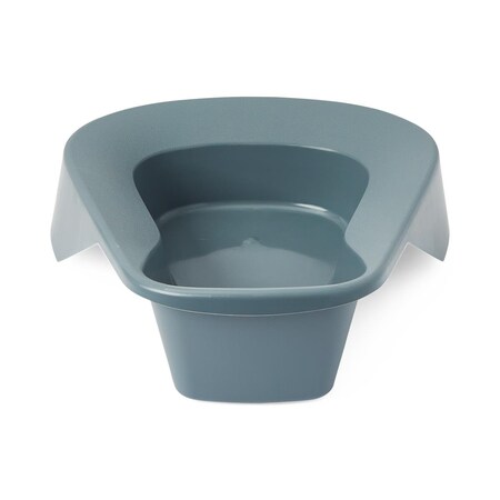 Medline Pontoon Stackable Bedpan, Saddle Shaped, with High Rolled Front, Graphite, 350 lb. Capacity, 20PK DYND80217