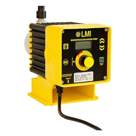 Lmi Pumps Chemical Metering Pump, 60 gpd, PVC Head C911-D68HI