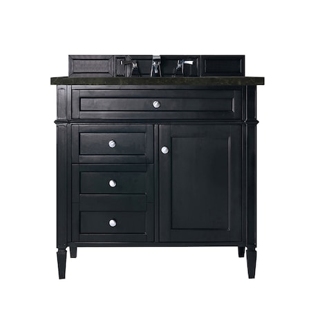 James Martin Vanities Brittany 36" Single Vanity, Black Onyx, w/ 3 CM Phantome Eclos Top 650-V36-BKO-3PHT
