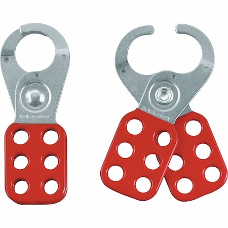 Master Lock Lockout Tagout Hasp with Vinyl-Coated Handle, 1 in Jaw Clearance, Steel, Red 420