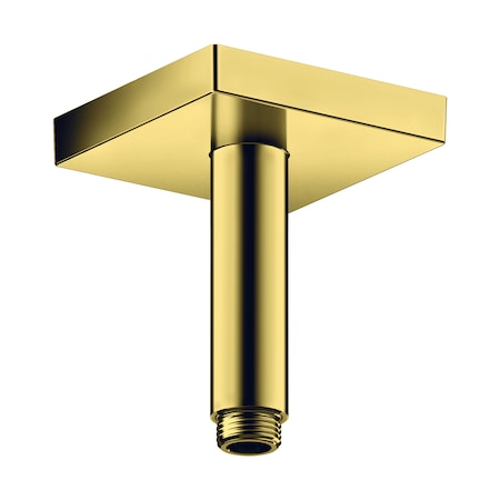 Axor ShowerSolutions Extension Pipe for Ceiling Mount Square, 4" in Polished Gold Optic 26437991