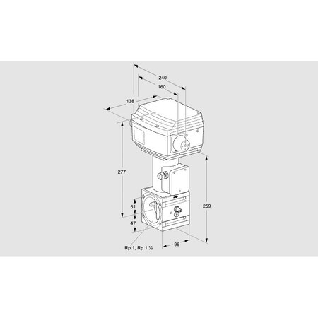 Honeywell Control valve with solenoid valve, RVS 2 KS86060003