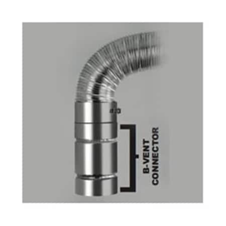 Air Jet 6 in. B-Vent Connector Drip-Free Connects Aluminum Flex Chimney Pipe 3601603