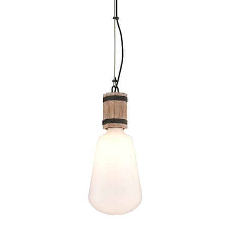 Troy Lighting Fulton 1 Light Pendant 9.5 In. Rusty Iron W Salvaged Wood F4552