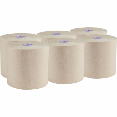 Scott Scott Essential 100% Recycled Brown Hard Roll Towels. Purple Core Dispensers, 700'/Roll, 6PK 54038