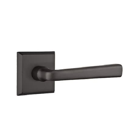 Emtek Residential Door Levers Passage Right Hand Flat Black Bronze 7111CRFBRH