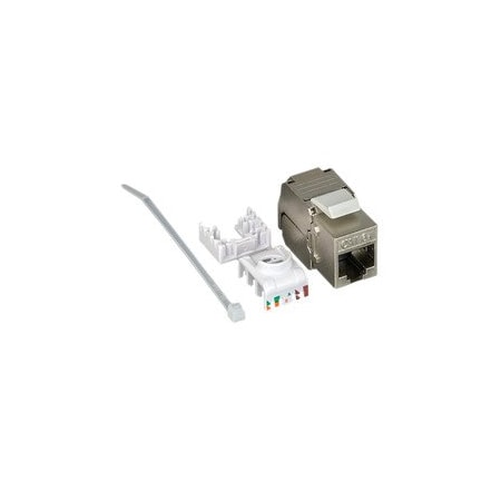 Cable Wholesale Shielded Cat6a Keystone Jack, Toolless, RJ45 Female 33X6-530
