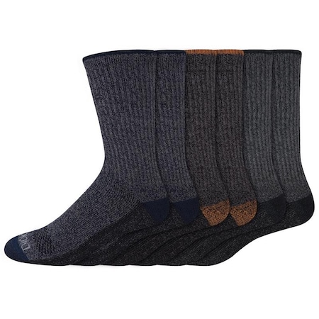 Dickies Dri-Tech Men's 6-12 Crew Socks Assorted, 6PK I11750-TIPPED