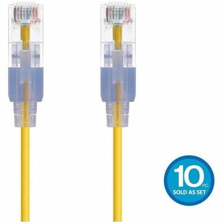 Monoprice SlimRun Cat6A Ethernet Patch Cable - Snagless RJ45_ UTP_ Pure Bare Cop 16327