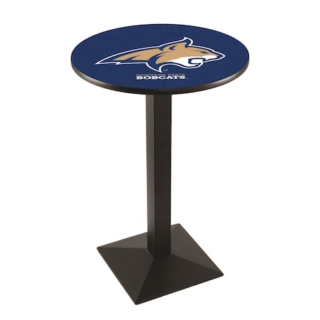 Holland Bar Stool Co 42" Blk Wrinkle Montana State Pub Table, 36" dia. Top L217B4236MontSt